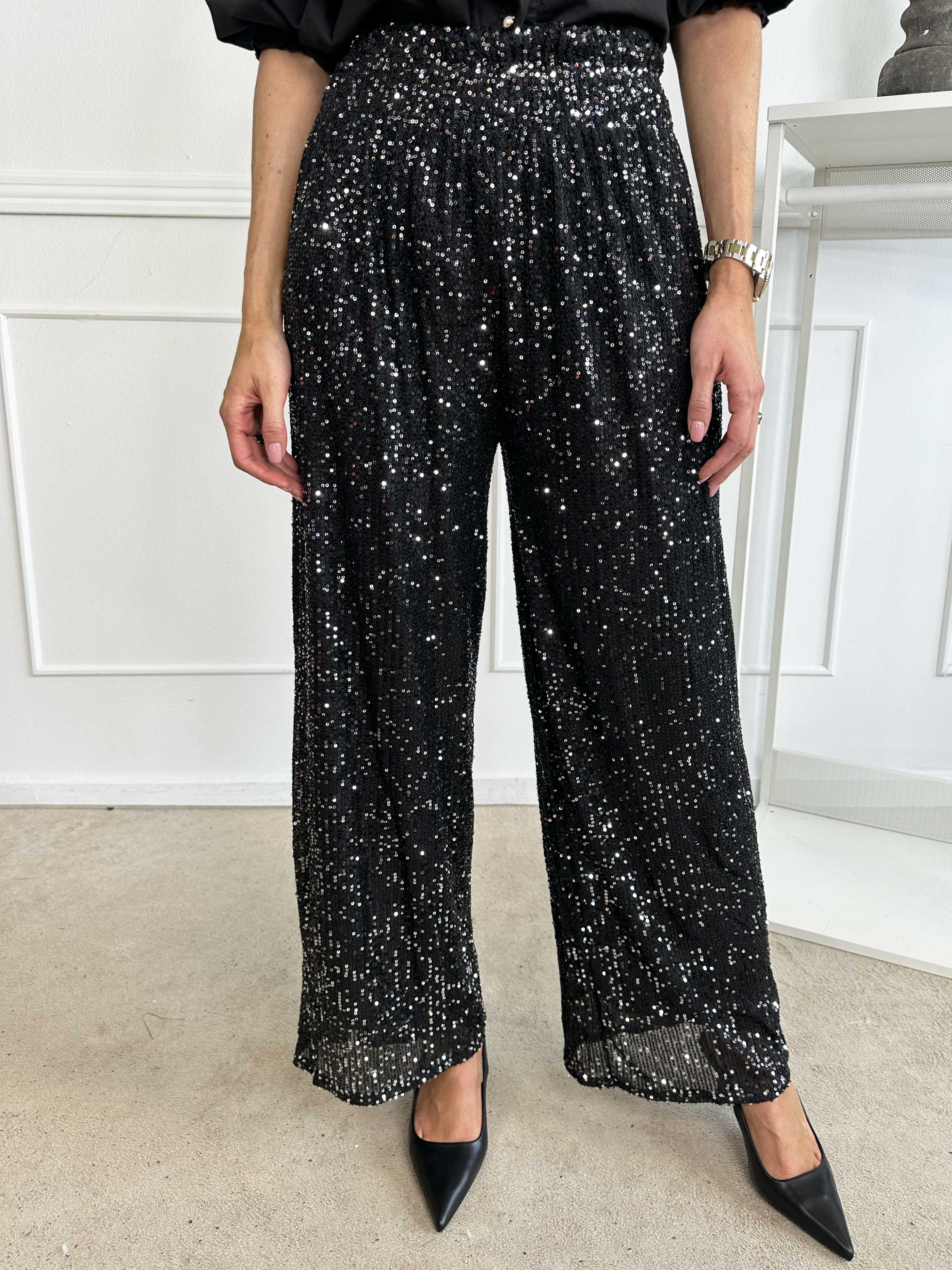 Pams Pants Glitter - Løse bukser med pailletter